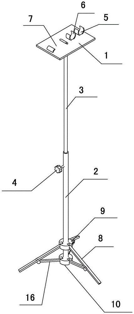 一種壓力監(jiān)測輔助調(diào)零支架的制作方法附圖