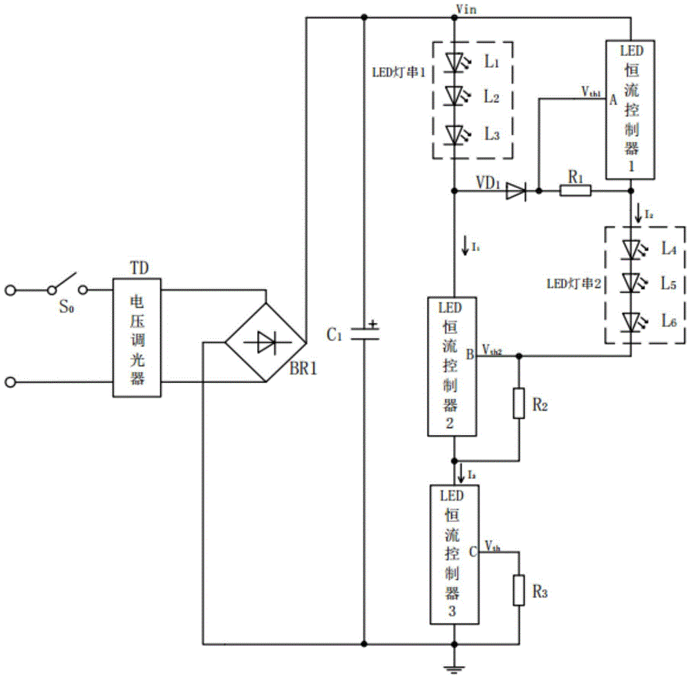 一種led燈調(diào)光控制電路的制作方法附圖