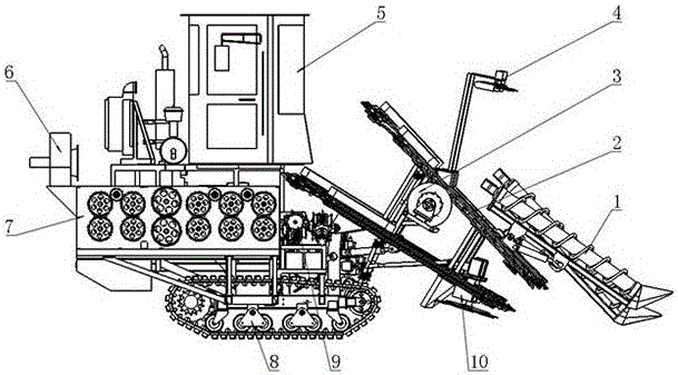 單根收割式甘蔗收割機(jī)的制作方法附圖