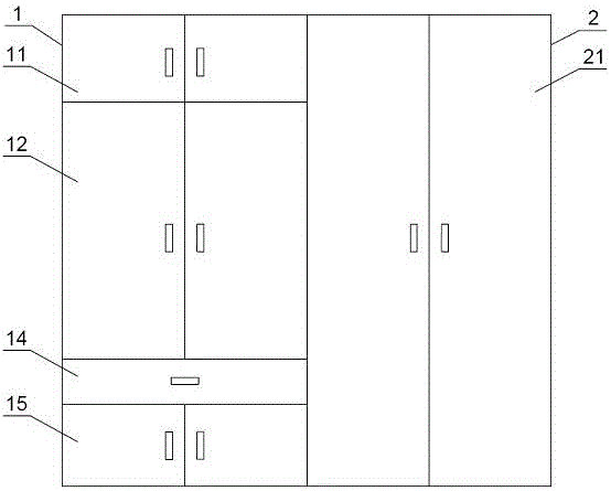 一種用于存放內(nèi)衣褲的衣柜的制作方法附圖