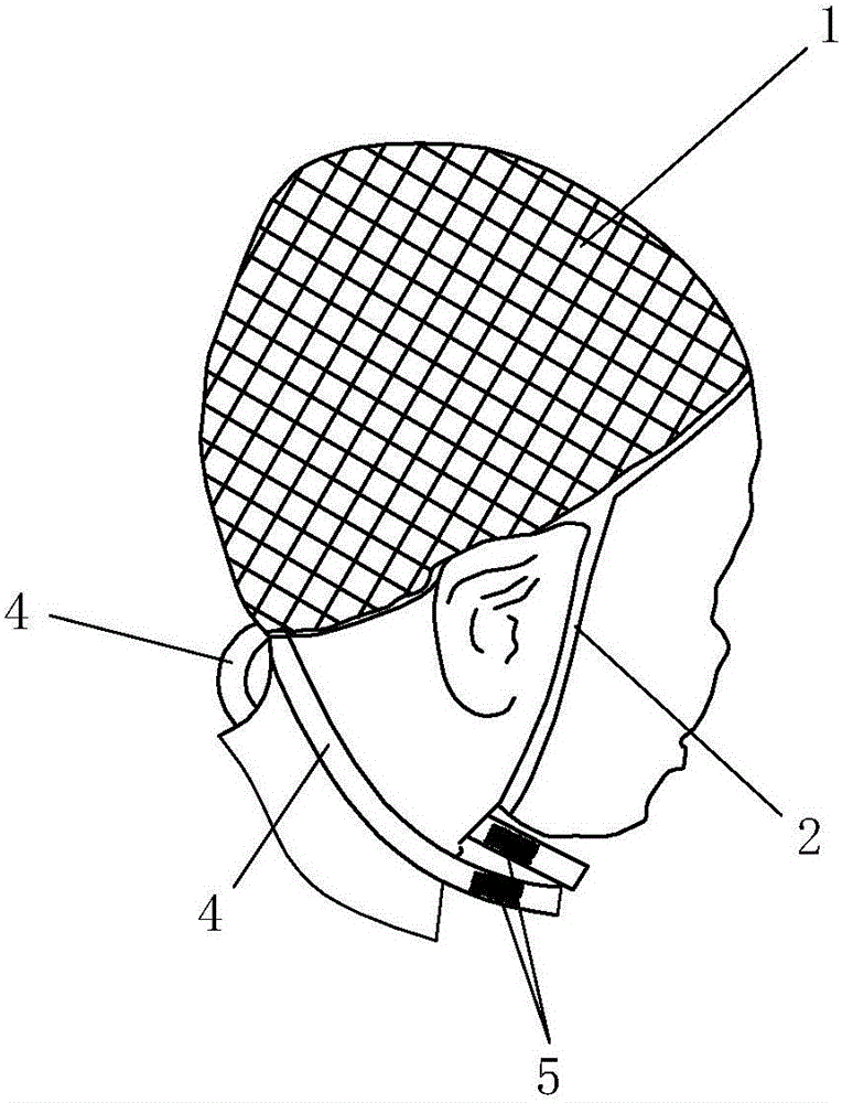 腦電圖檢查固定帽的制作方法附圖