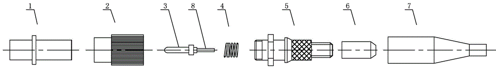 Fc型光纖活動(dòng)連接器散件的制作方法附圖