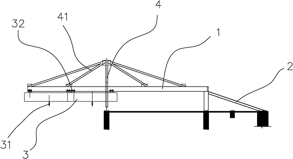 一種高層建筑物上的吊裝支架結(jié)構(gòu)的制作方法附圖