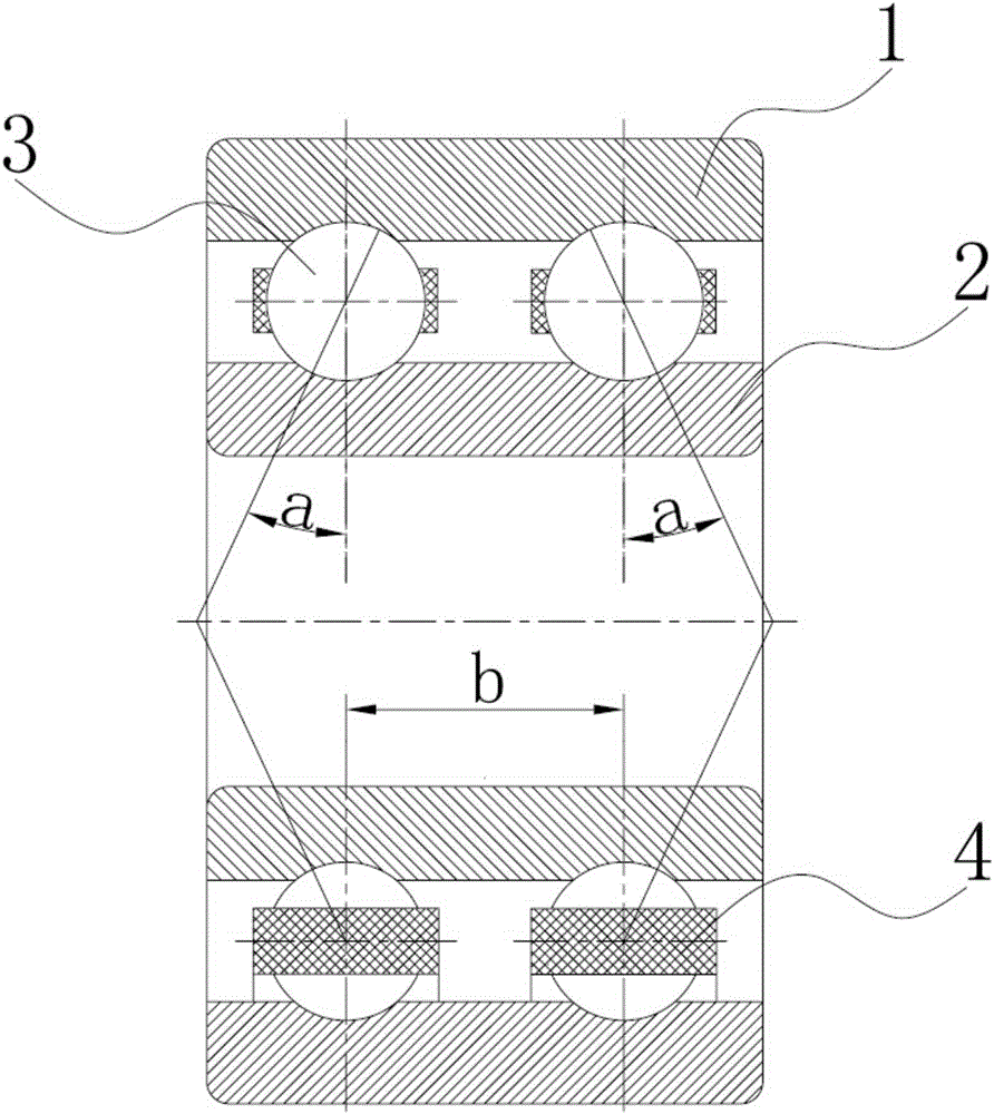 一種雙列角接觸軸承的制作方法附圖