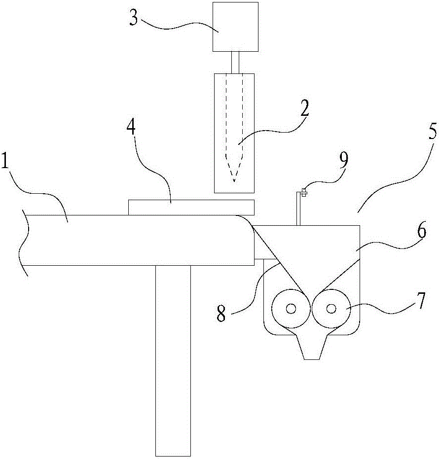 一種帶同步擠出輥的擠壓式切割機的制作方法附圖