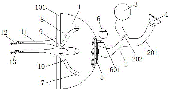 一種呼吸內(nèi)科用吸氧面罩的制作方法附圖