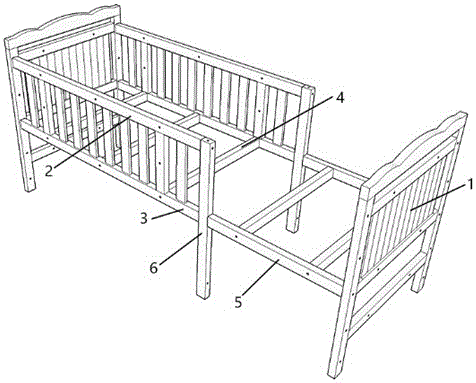 一種加長嬰兒床的制作方法附圖
