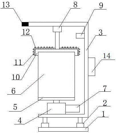 一種可升降的旋轉(zhuǎn)式醫(yī)療垃圾桶的制作方法附圖