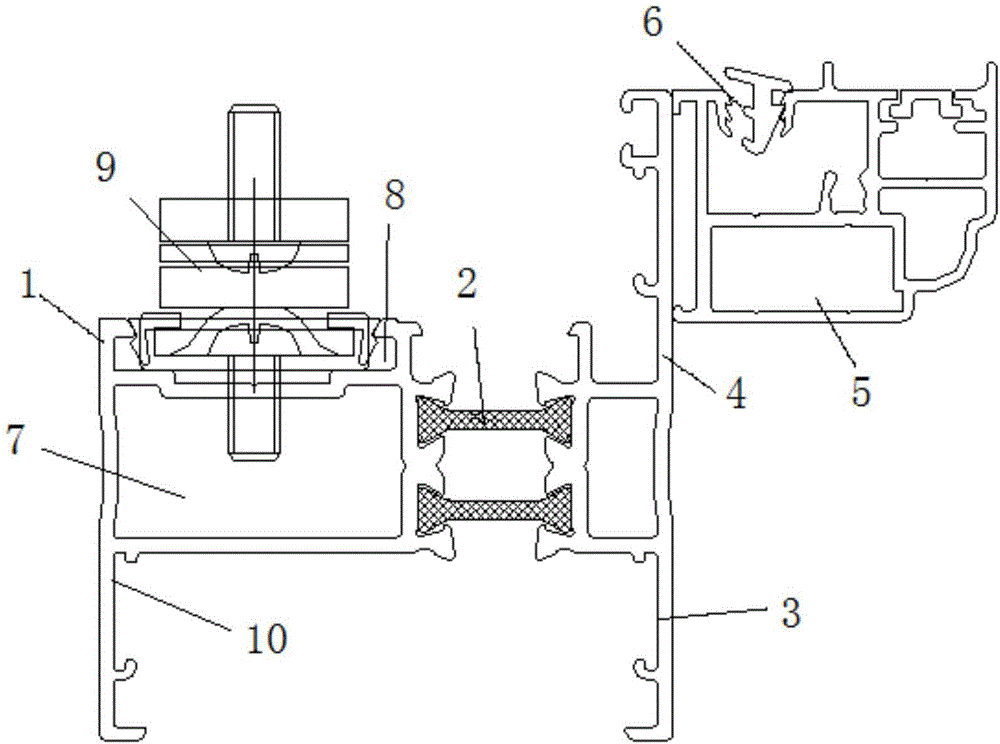 氣密平開窗角碼組件的制作方法附圖