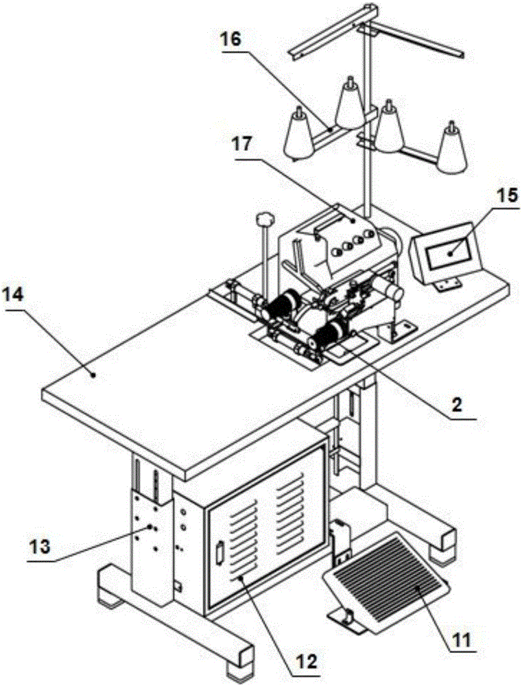 自動(dòng)針織轆圓領(lǐng)縫紉機(jī)的制作方法附圖