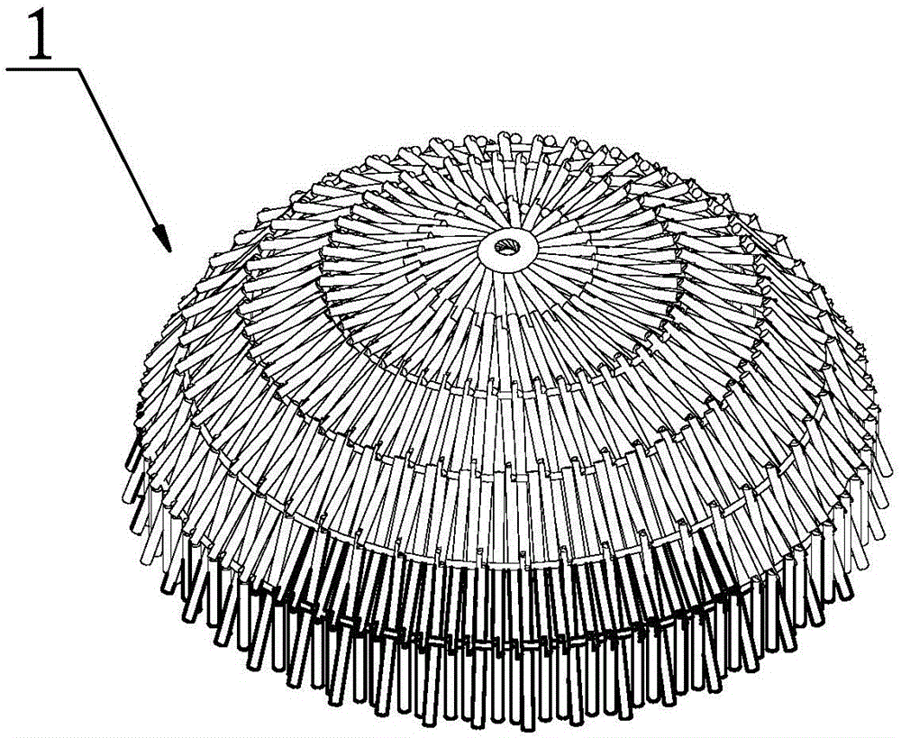 一種可替型竹制穹頂結(jié)構(gòu)的制作方法附圖