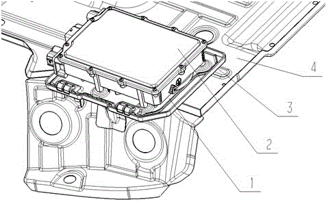 插電式強混汽車充電機(jī)的安裝結(jié)構(gòu)的制作方法附圖