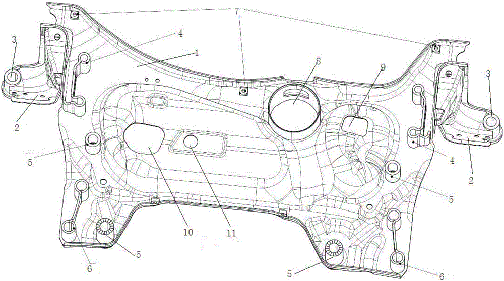 一種具有雙間隔套管的汽車副車架的制作方法附圖