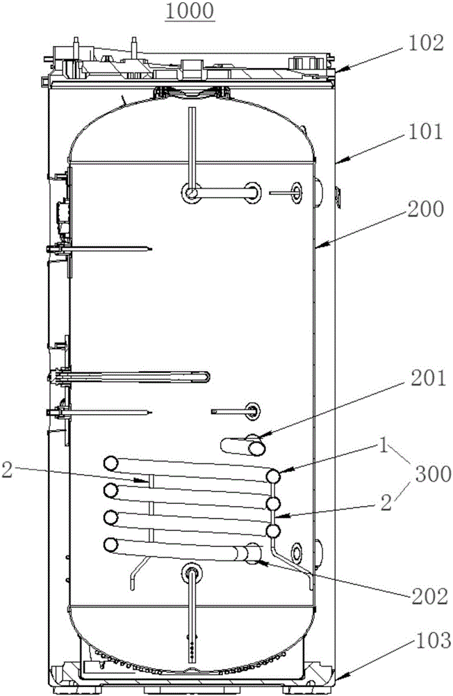 熱水器和用于熱水器的內(nèi)盤管組件、內(nèi)膽組件的制作方法附圖