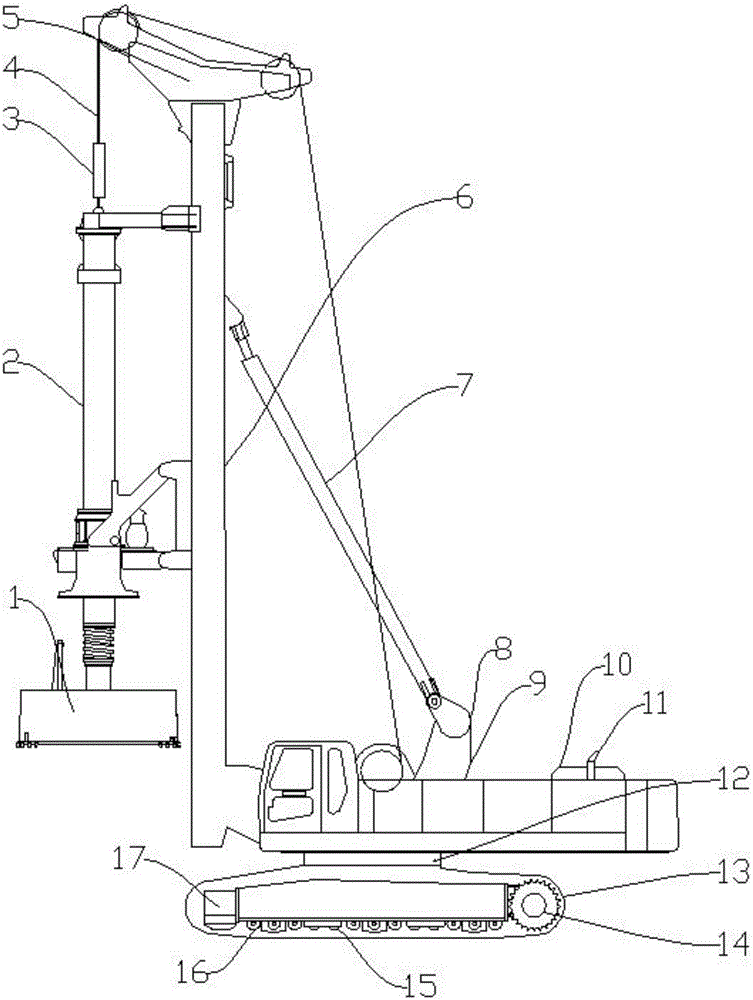 一種建筑用新型重力式打樁車的制作方法附圖