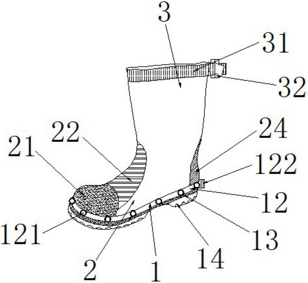 一種防護消防鞋的制作方法附圖