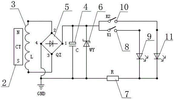 磁鐵彈跳式自發(fā)電驗鈔照明兩用手電筒的制作方法附圖