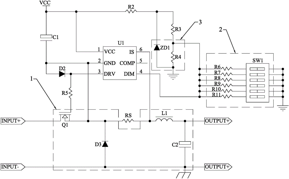 Led燈的電壓變換電路的制作方法附圖