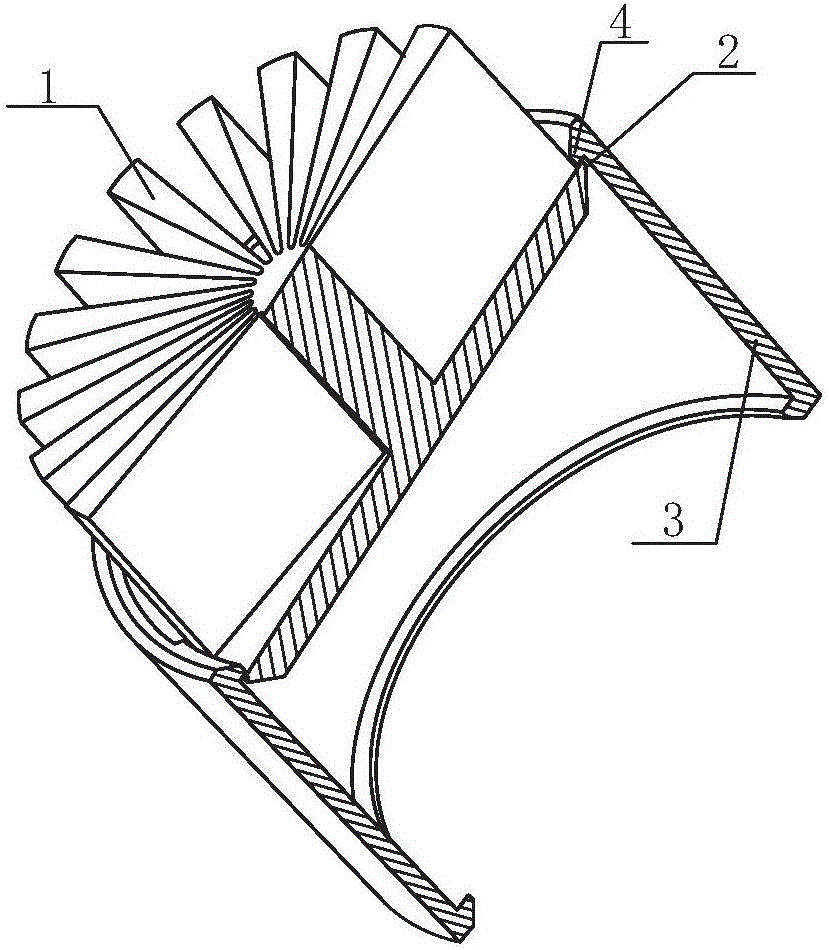 天花燈內(nèi)環(huán)與散熱器的連接結(jié)構(gòu)的制作方法附圖