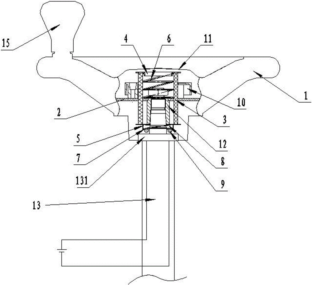 方向盤喇叭按響機(jī)構(gòu)的制作方法附圖