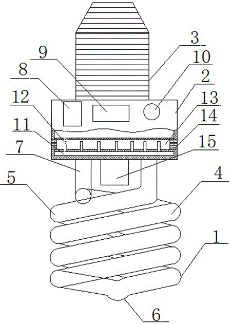 一種具有危險提示功能的半全螺旋節(jié)能燈的制作方法附圖