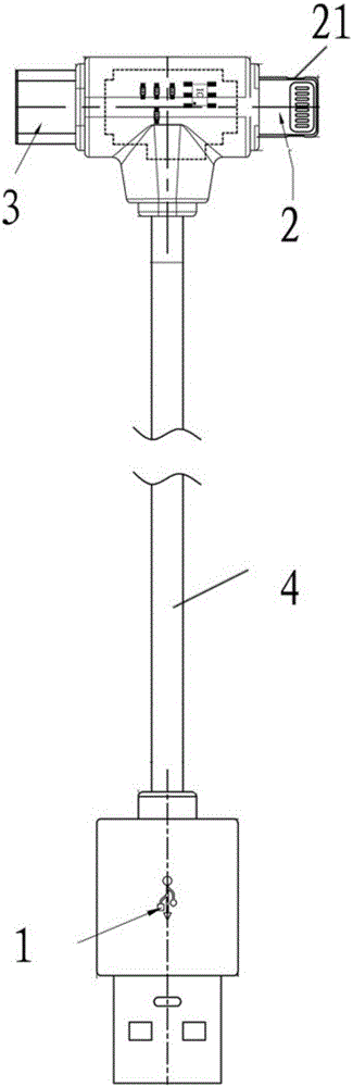 蘋(píng)果8pin兼Type C 接口通用充電數(shù)據(jù)線(xiàn)的制作方法附圖