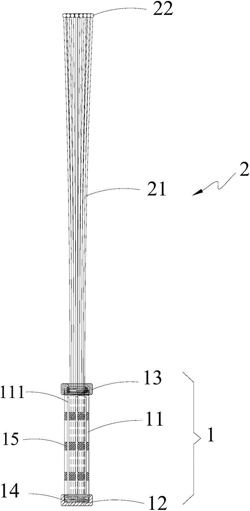 一種人體經(jīng)絡(luò)按摩拍的制作方法附圖