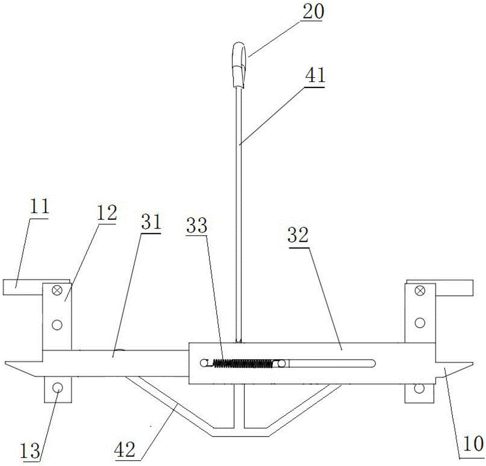 可調(diào)節(jié)式井蓋銑刨機(jī)的吊裝夾具的制作方法附圖