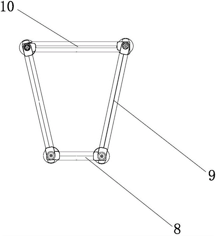 一種梯形凳面折疊椅架結(jié)構(gòu)的制作方法附圖